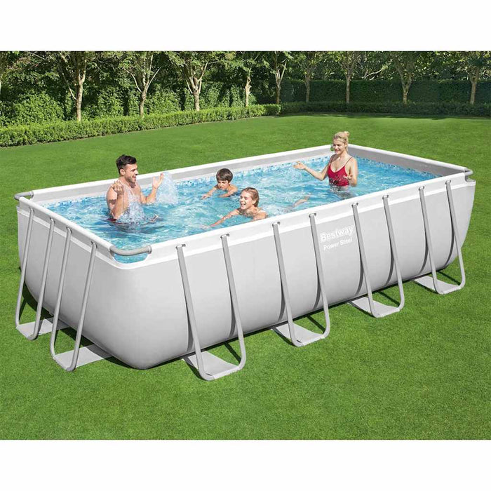 Bestway Power Steel Set Piscina Rettangolare 488x244x122 cm cod mxl 26537