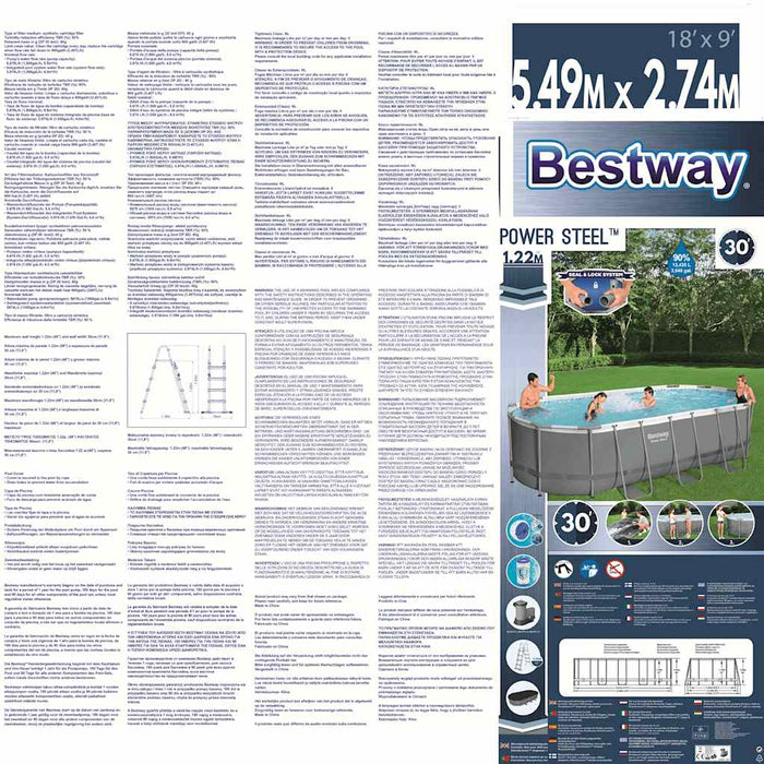 Bestway Piscina Fuori Terra Ovale Power Steel 549x274x122 cm 92826