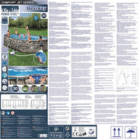 Bestway Set Piscina Power Steel Comfort Jet Series Ovale 610x366x122cm 92855