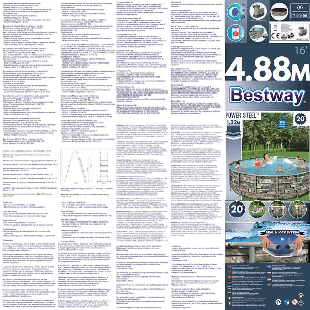 Bestway Set Piscina Power Steel 488x122 cm 92843