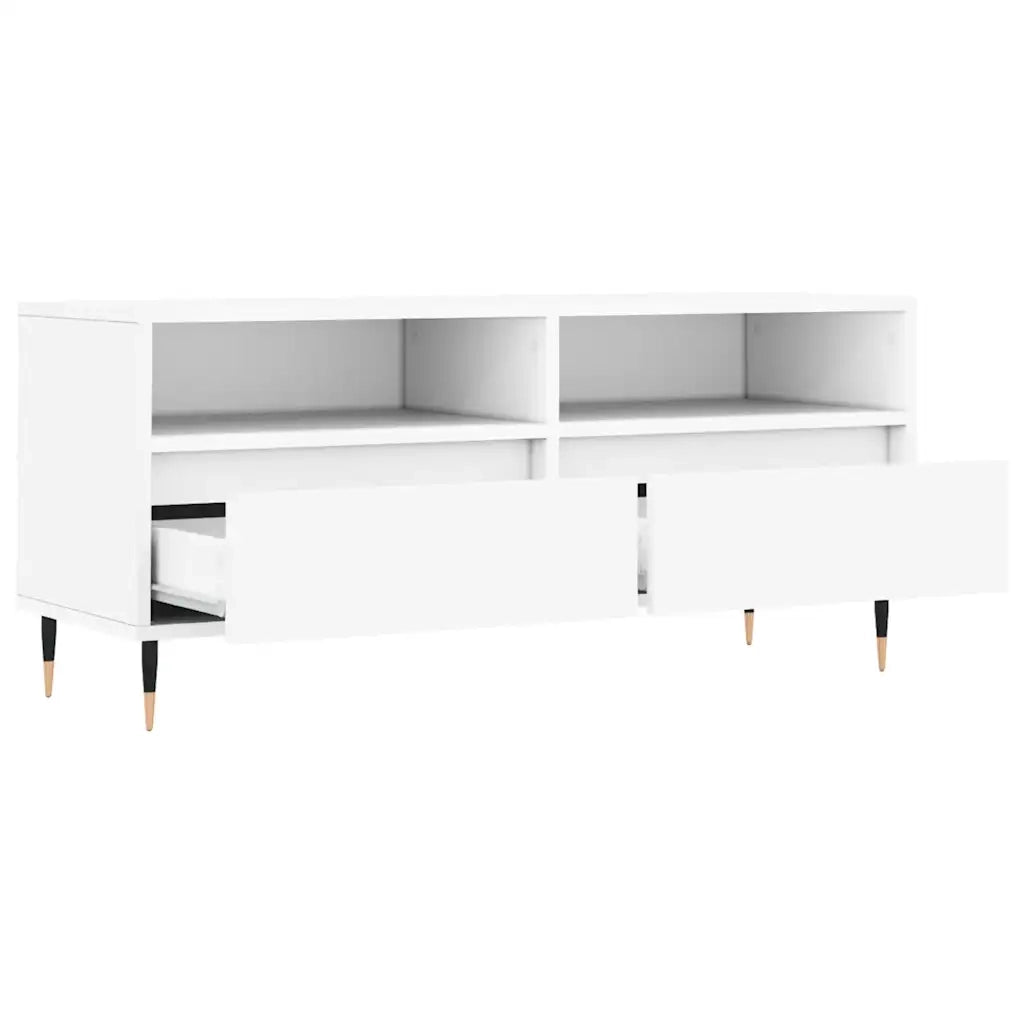 Mobile Porta TV-Mobile per TV-Credenza TV Bianco 100x34,5x44,5 cm in Legno Multistrato 724163
