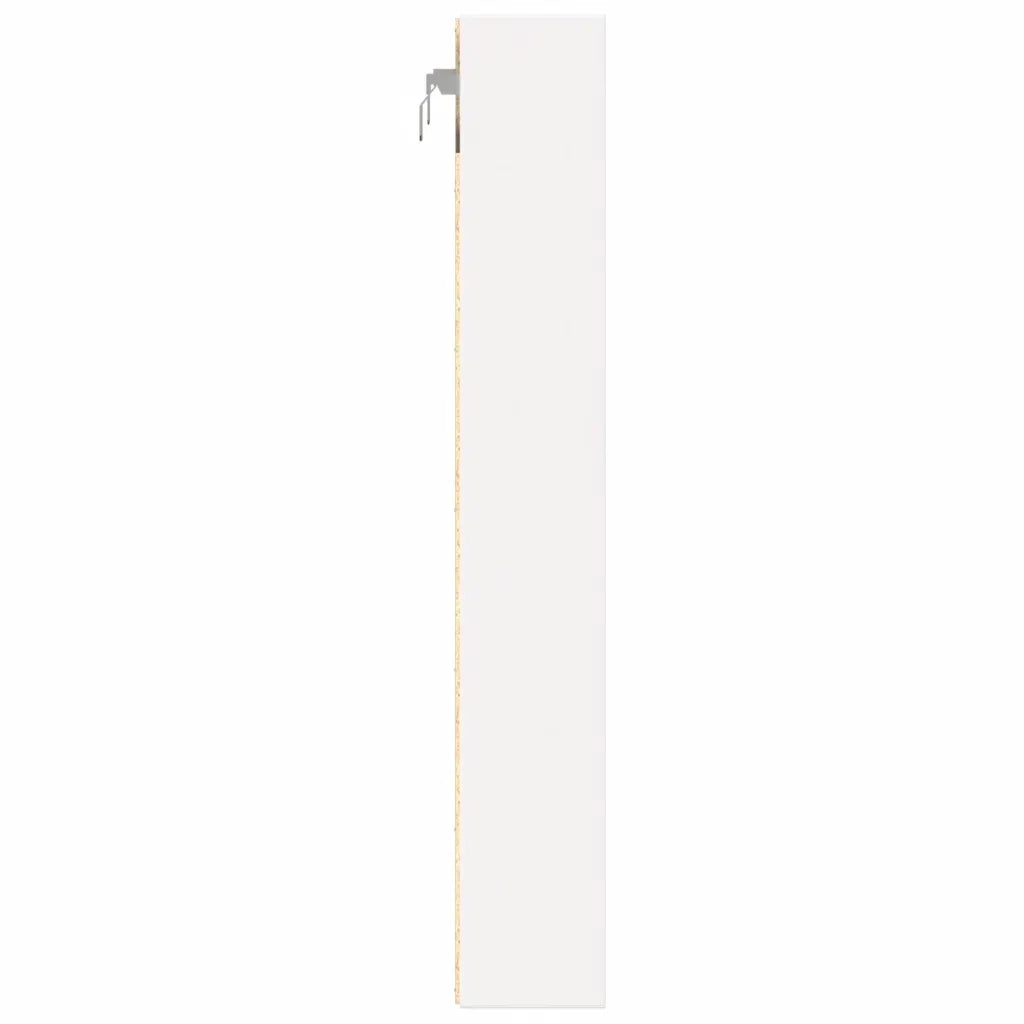 Armadietto con Vetrina Bianco 60x8,5x58 cm Legno Multistrato 847961