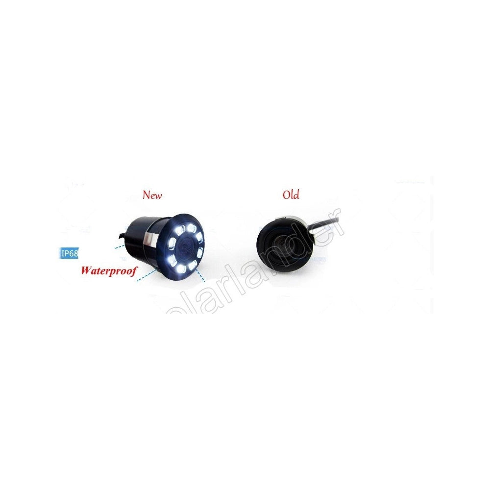 Trade Shop - Retrocamera Telecamera Retromarcia Angolo 170° Con 8 Led A Molla Mini A Colori -