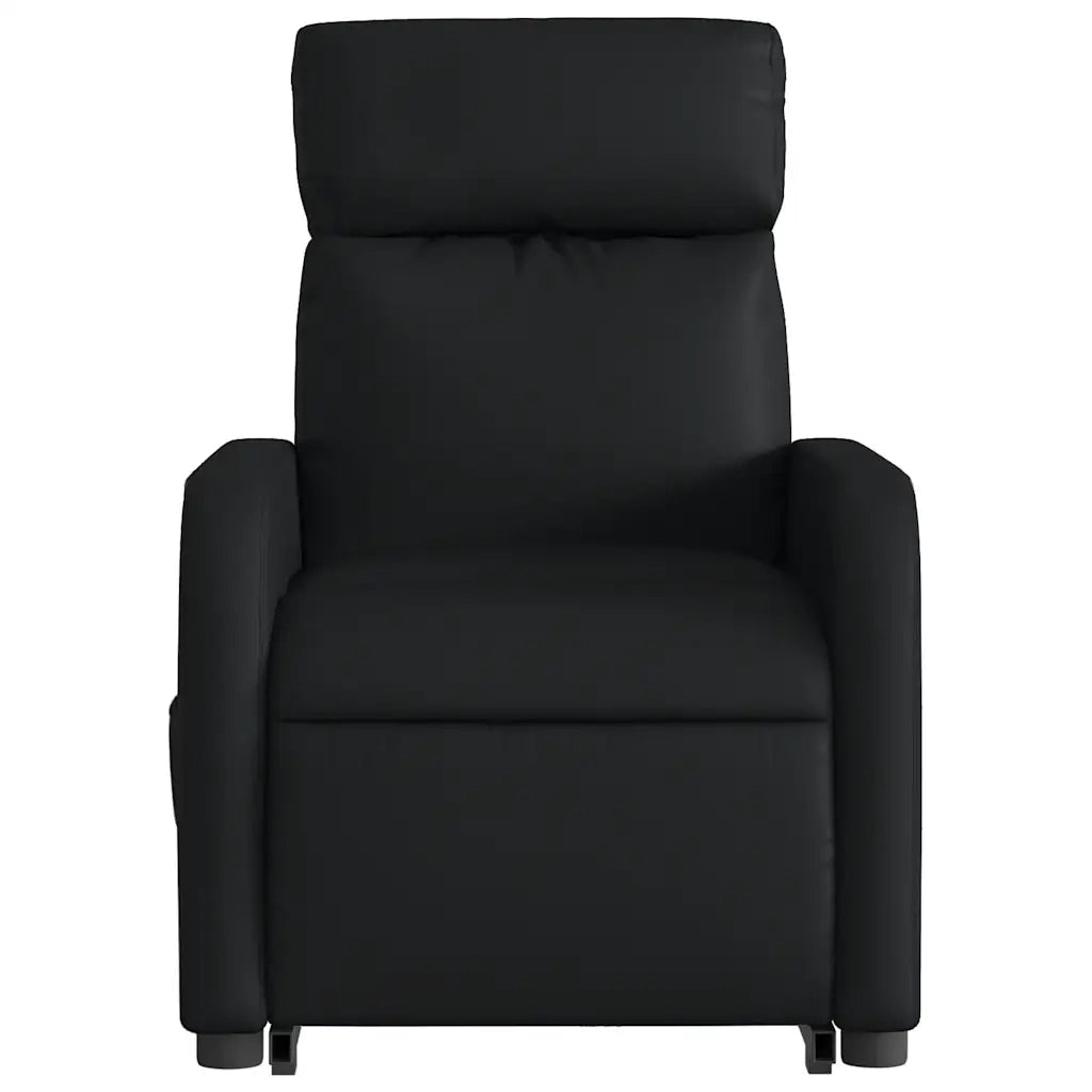 Poltrona Alzapersona Massaggiante | Sedia Relax Elettrica Nera in Similpelle
