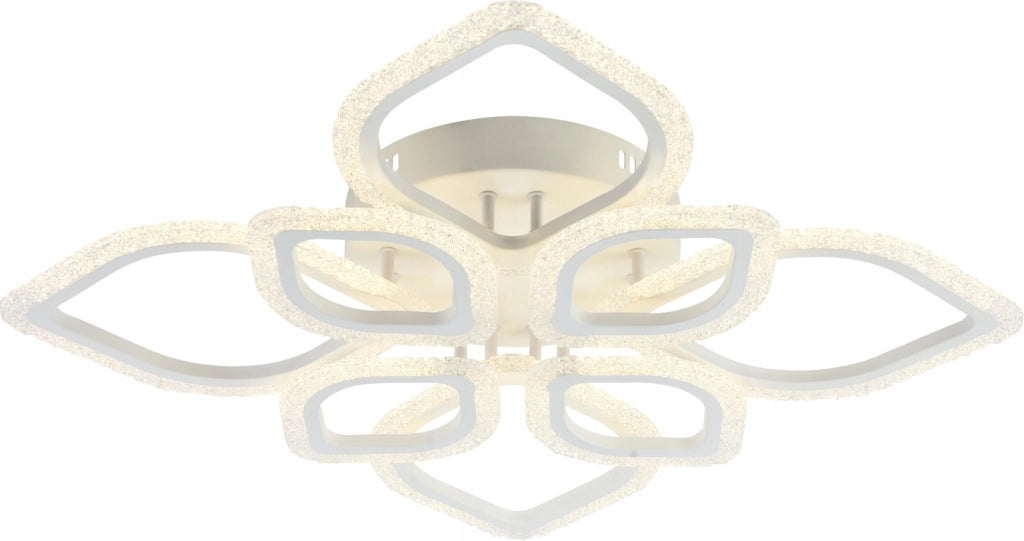Lampada da soffitto LED foglie 8 luci bianca Vargo