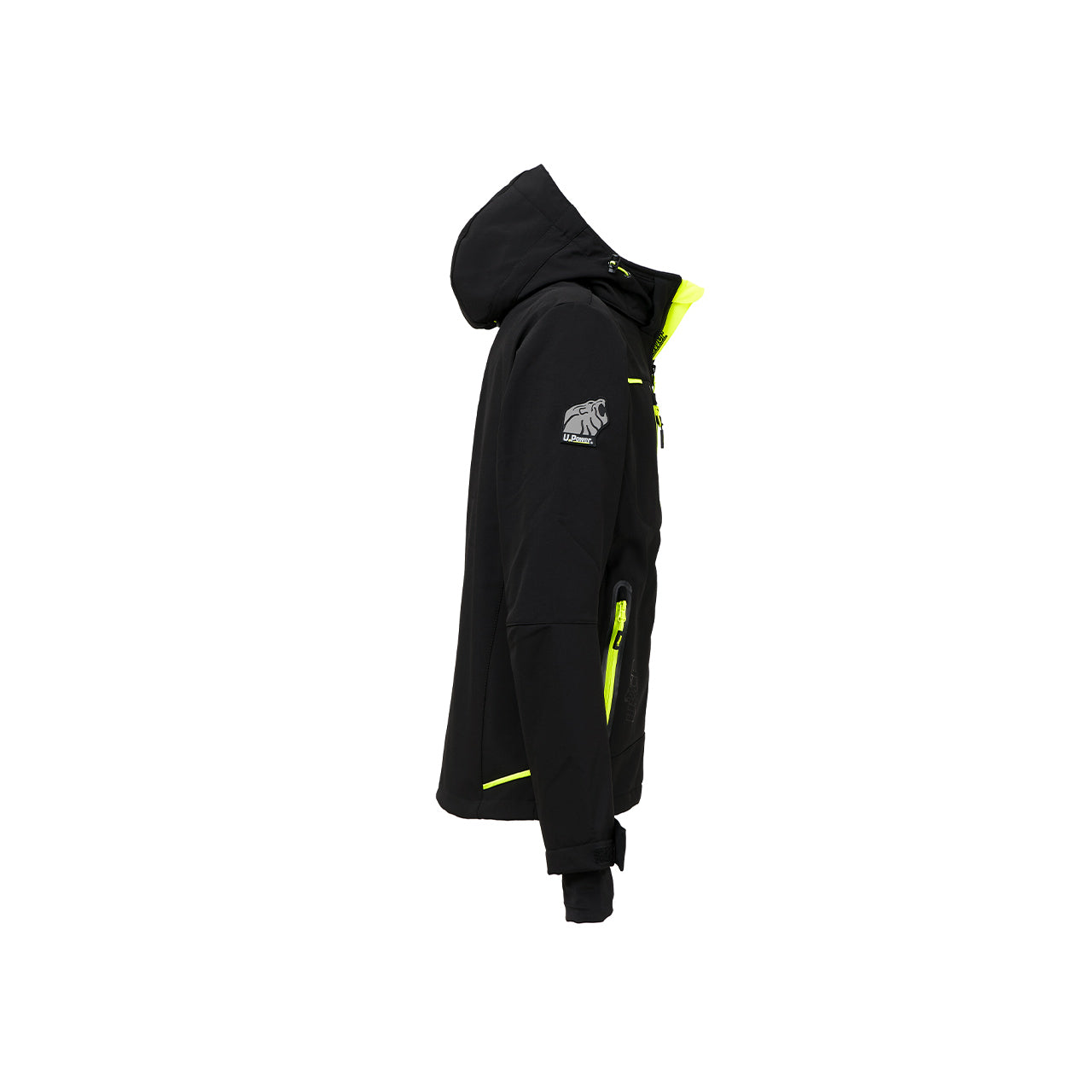 U-Power GIACCA SOFTSHELL SPACE Col. Nero/Giallo  Mis. L