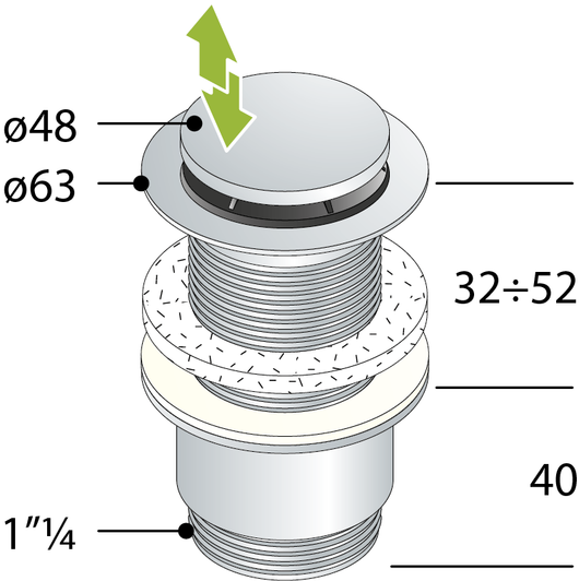 PILETTA CLICK-CLACK TEA MINI - CLICKER- senza troppo pieno- TEA- pezzi 1