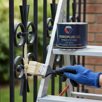 Kit 3 pezzi ferroplus gel smalto sintetico antiruggine biancoperla 750 ml