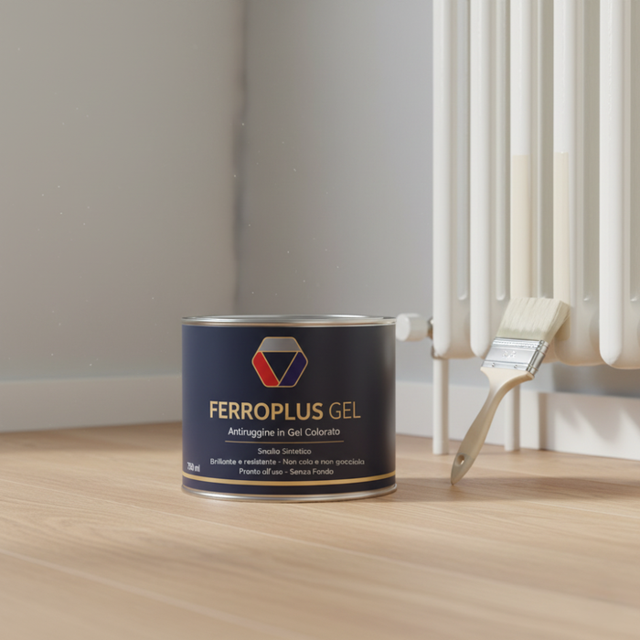 Kit 3 pezzi ferroplus gel smalto sintetico antiruggine biancoperla 750 ml