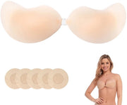 Supporto seno in silicone ultraduro - Push-up - Invisibile - Senza graffi - Incluso accessorio per areola