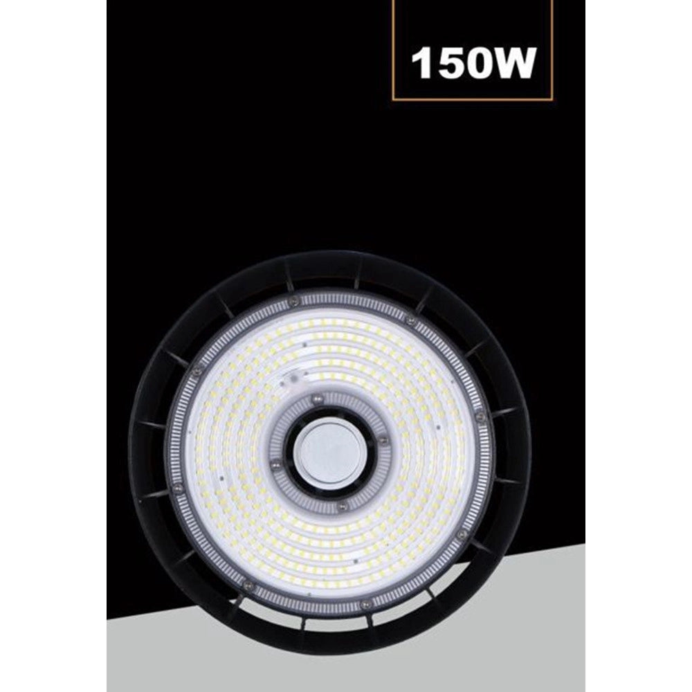 Trade Shop - Faretto A Led Ufo Lampada Industriale 150w Luce Fredda 6500k Ip65 Fascio 90° Hb-150w-f -