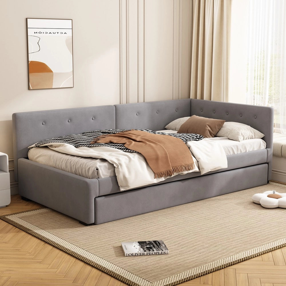 Letto Singolo Divano con Rete Estraibile ¨C MINIMAL ¨C Grigio 90x200