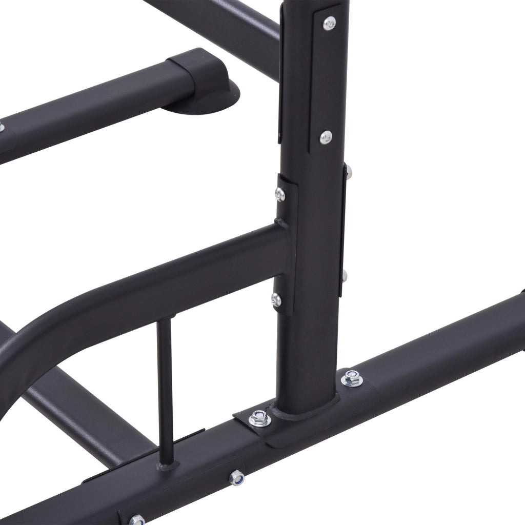 EasyComfort Barra per Trazioni Power Tower Stazione Fitness Multifunzione Regolabile 189-239cm in Acciaio Nero Rosso