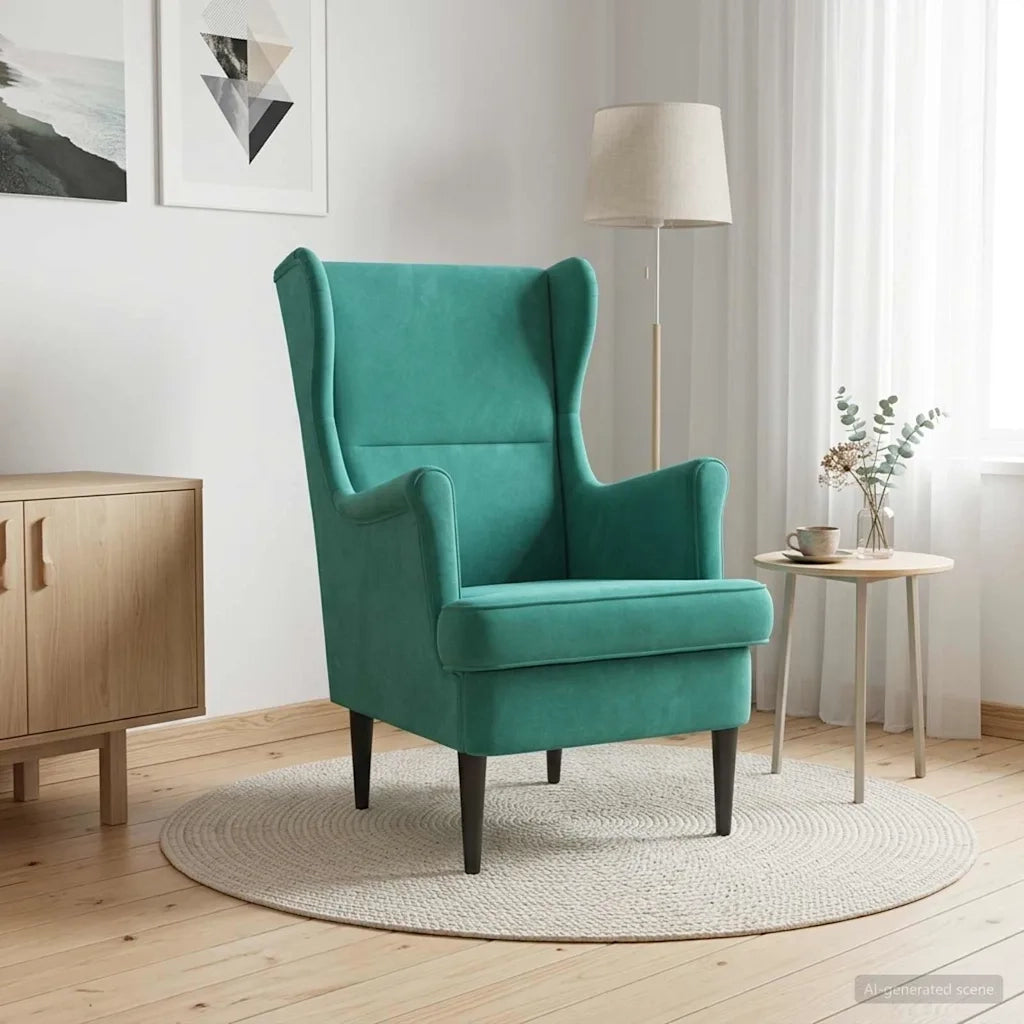 Divano Sedia-Poltrona Turchese Velluto 602210