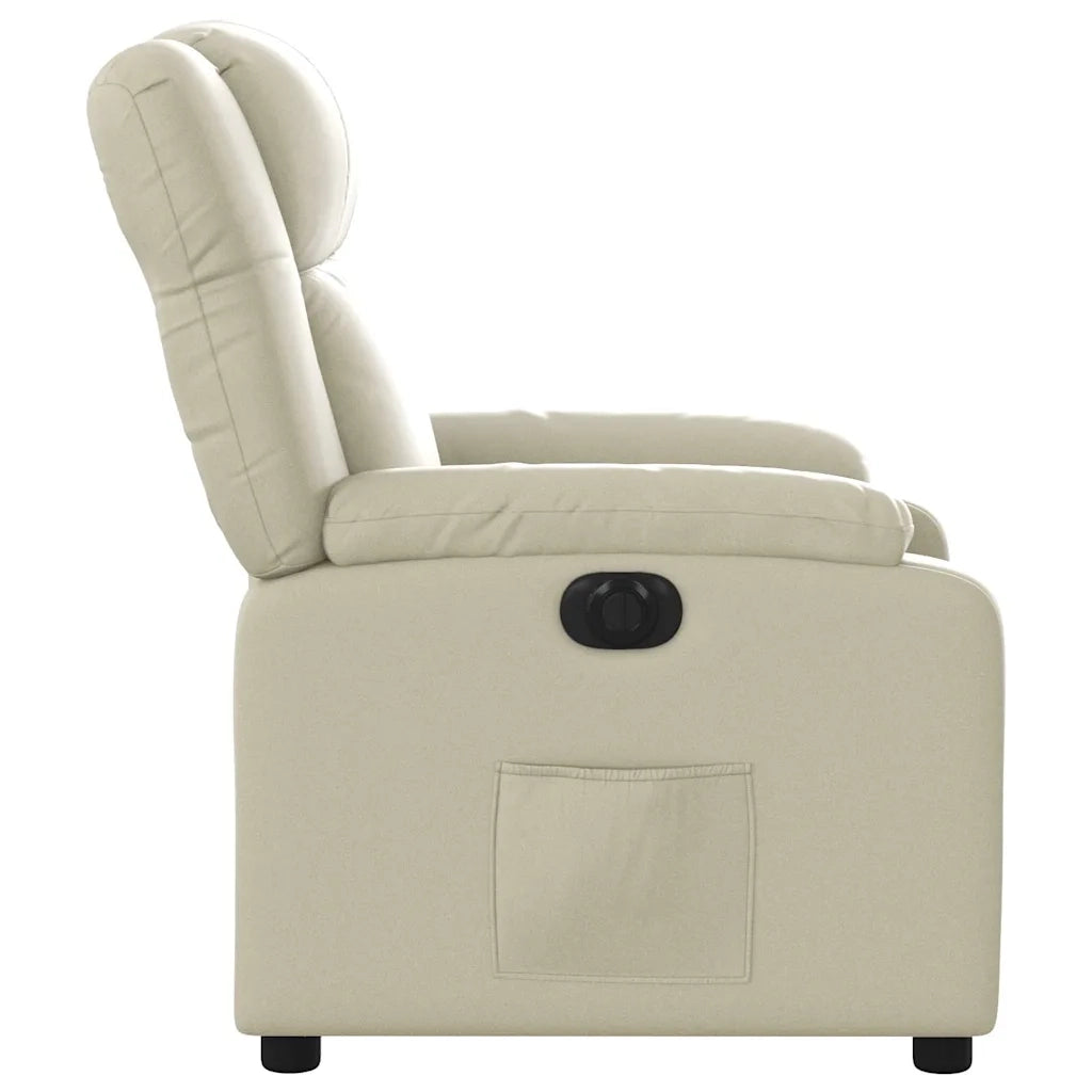 Divano Sedia-Poltrona Reclinabile Elettrica Crema in Similpelle 770189