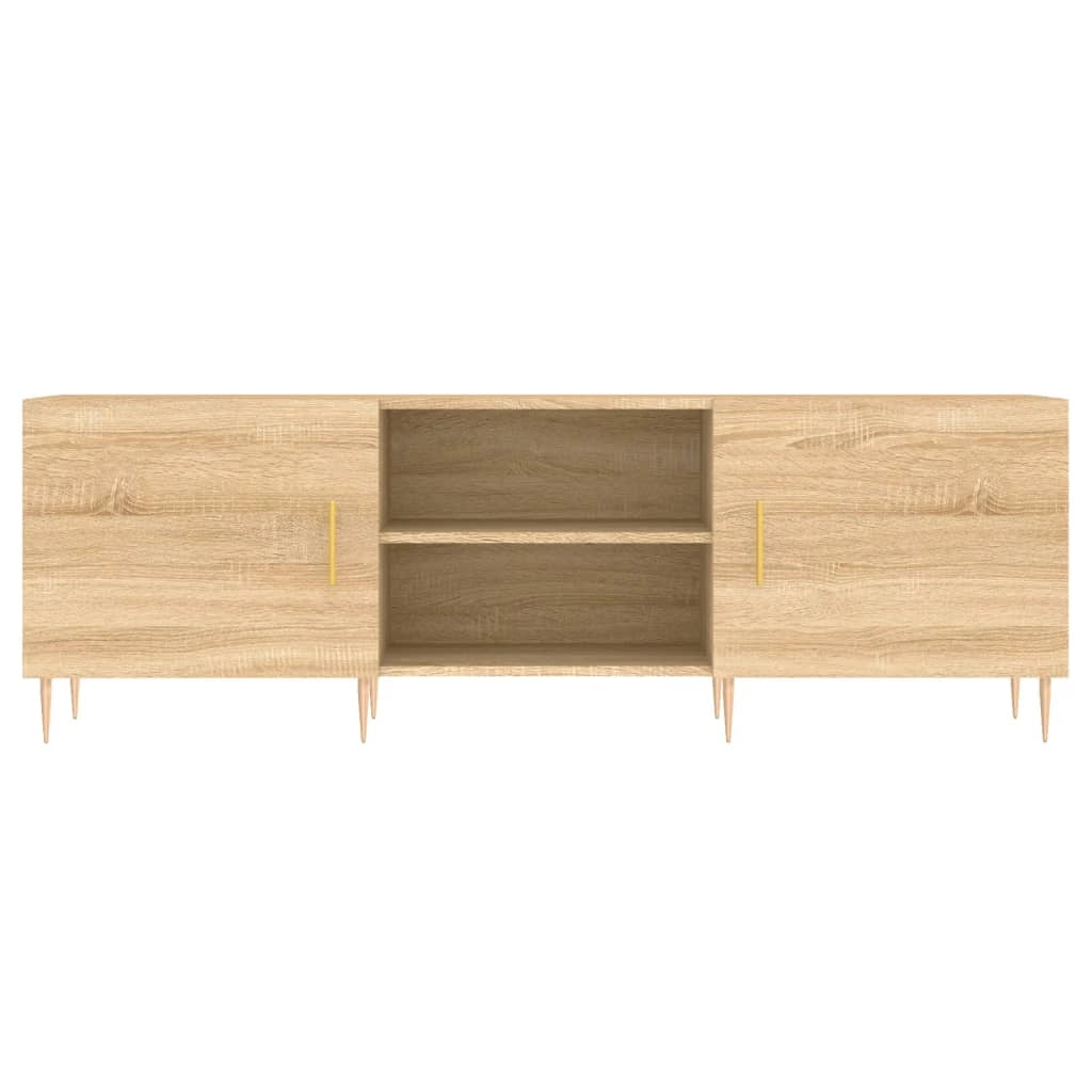 Mobile TV multimediale mensola TV credenza TV sala da pranzo soggiorno camera da letto rovere Sonoma 150 x 30 x 50 cm legno ingegnerizzato marrone 02_0027489