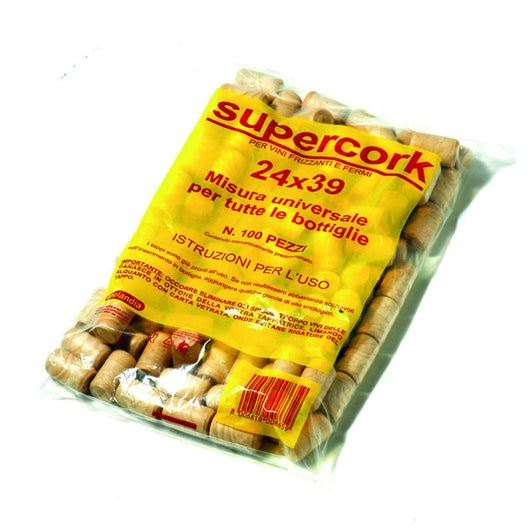 TAPPO PER VINO SINTETICO mm 24 x 39 supercork cf. 100 pz  - ENOLANDIA