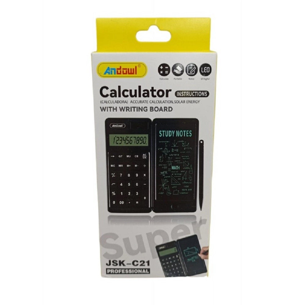 Trade Shop - Calcolatrice Jsk-c21 Piano Scrittura Penna Tavoletta Scrivere Disegnare/memo Pad -