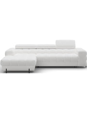 Divano angolare sinistro convertibile Bianco dall'aspetto contemporaneo 285x99x181cm FILTRO