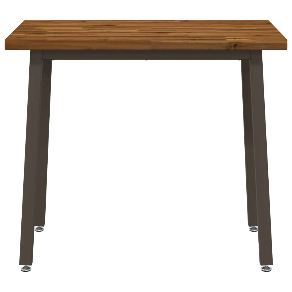 110 x 55 x 75 cm Legno di Acacia Massello Naturale e Caffè 937582