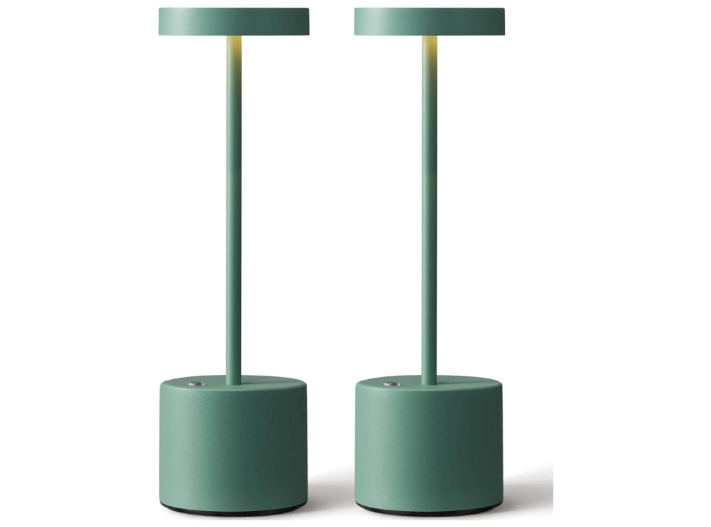 2 Lampade da Tavolo Senza Fili Ricaricabile LED 2700K Dimmerabile Luce per Ristorante Interno Esterno 5000mAh
