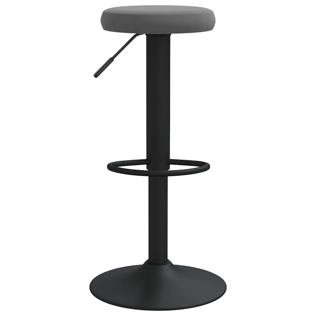 Sedie da Bar 2 pz Grigio Scuro in Velluto 333144