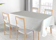 Tovaglia Cucina Soggiorno In Cotone Con Orlo A Giorno In Tinta Unita Ajour - 140x300cm - Bianco
