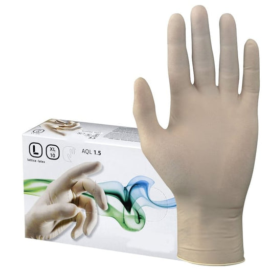 GUANTO MONOUSO IN LATTICE Tg. S - confezioni 100 pezzi