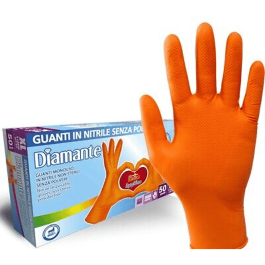 GUANTO MONOUSO IN NITRILE 'DIAMOND' Tg. M - confezione 50 pezzi