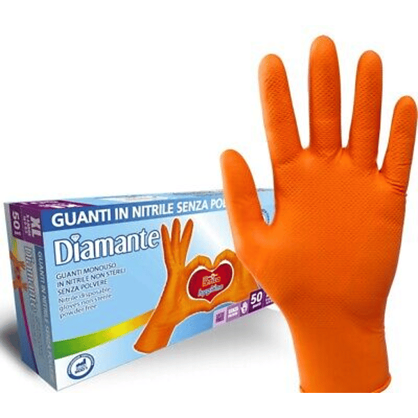GUANTO MONOUSO IN NITRILE 'DIAMOND' Tg. M - confezione 50 pezzi