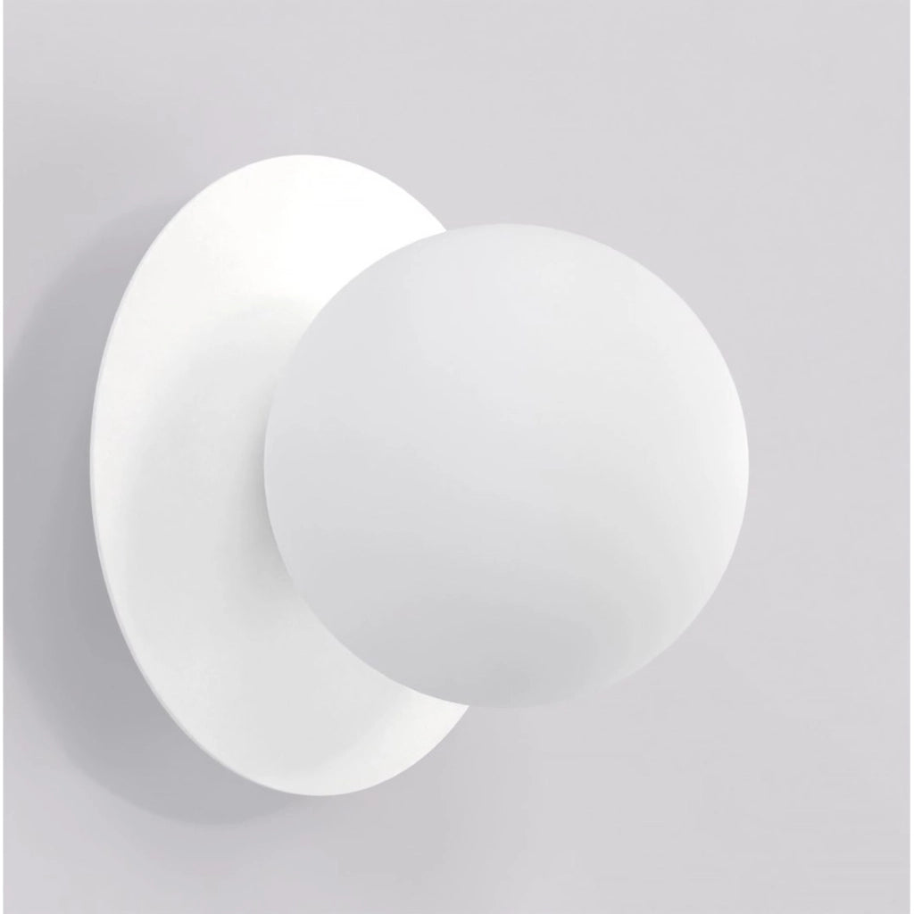 Lampada da parete Americana in acciaio bianco opaco