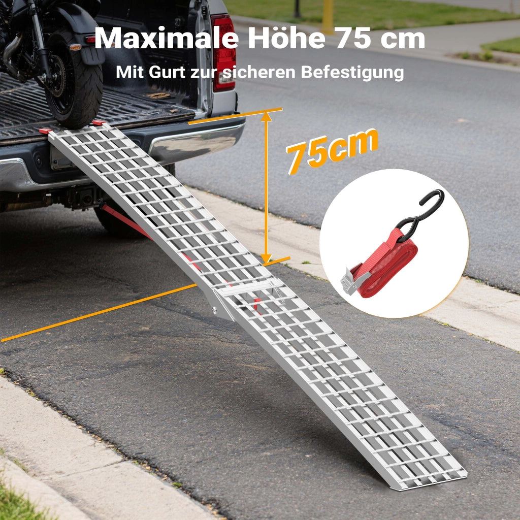 Rampa di carico 310cm 540kg ripiegabile in alluminio per moto e quad Rampa carico moto