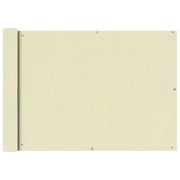 Paravento da Balcone in Tessuto Oxford 75x600 cm Crema