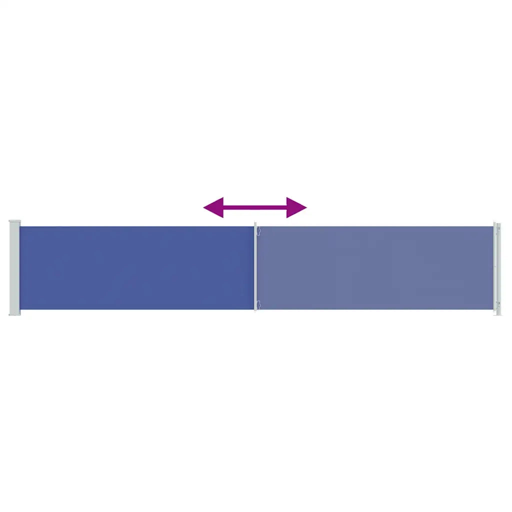 Tenda Laterale Retrattile per Patio 117x614 cm Blu 317948