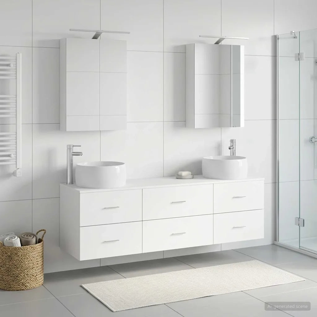 Set di mobili per il bagno 5 pcs Bianco 3406991