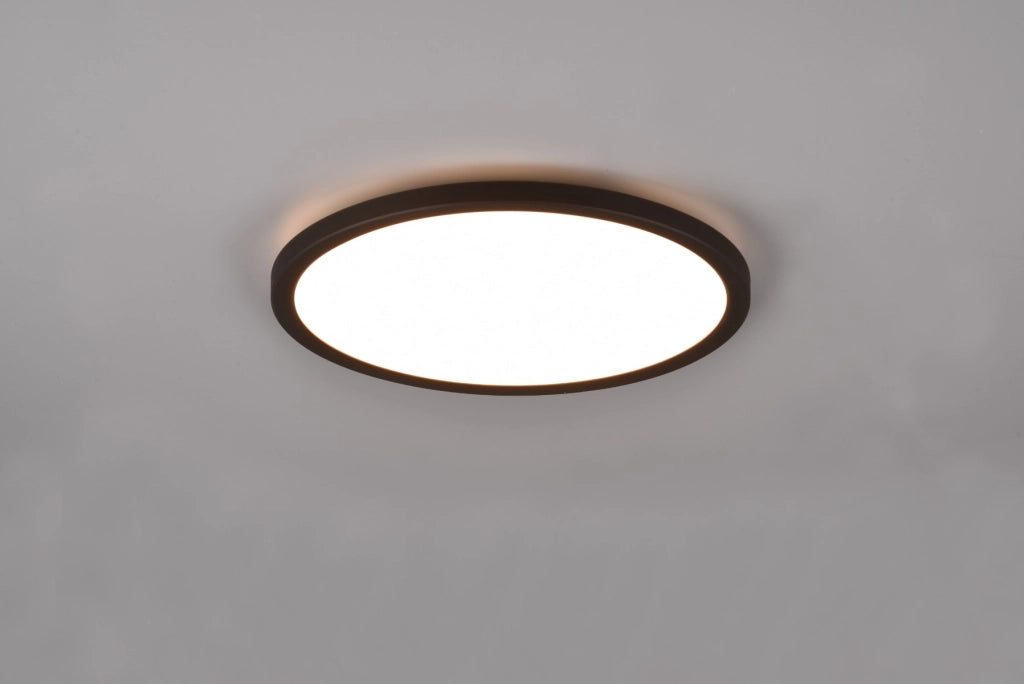 Plafoniera LED AUREO RL 29cm 18W RGB telecomando nera