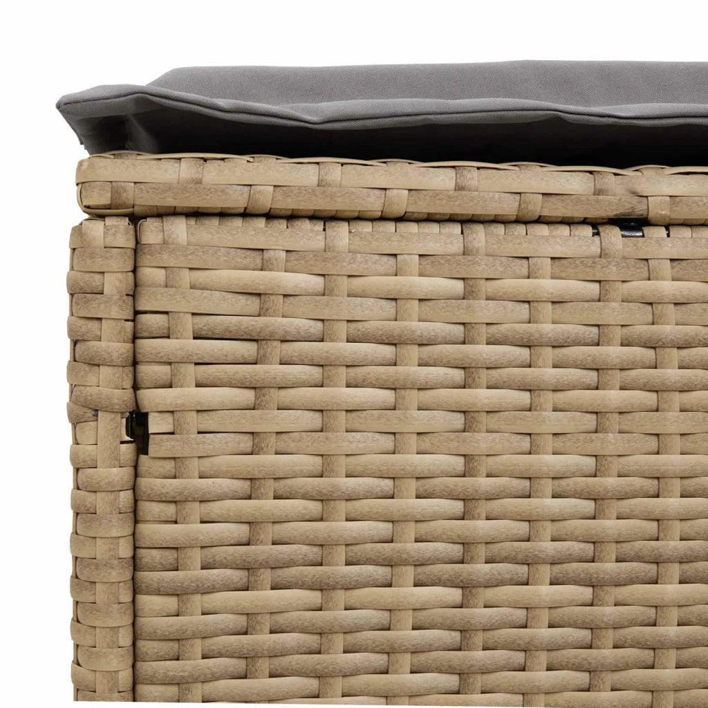 Poggiapiedi da Giardino 2 Pezzo Beige e Grigio Chiaro