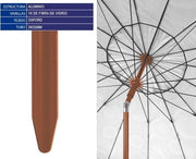 Parasole per spiaggia Ø 240 cm in alluminio con UPF 50+ - Beige