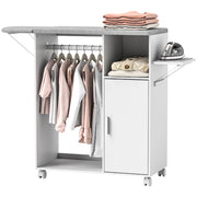 Mueble da Stiro con Ruote ¨C zephmum ¨C Bianco 127x42.5x99 cm