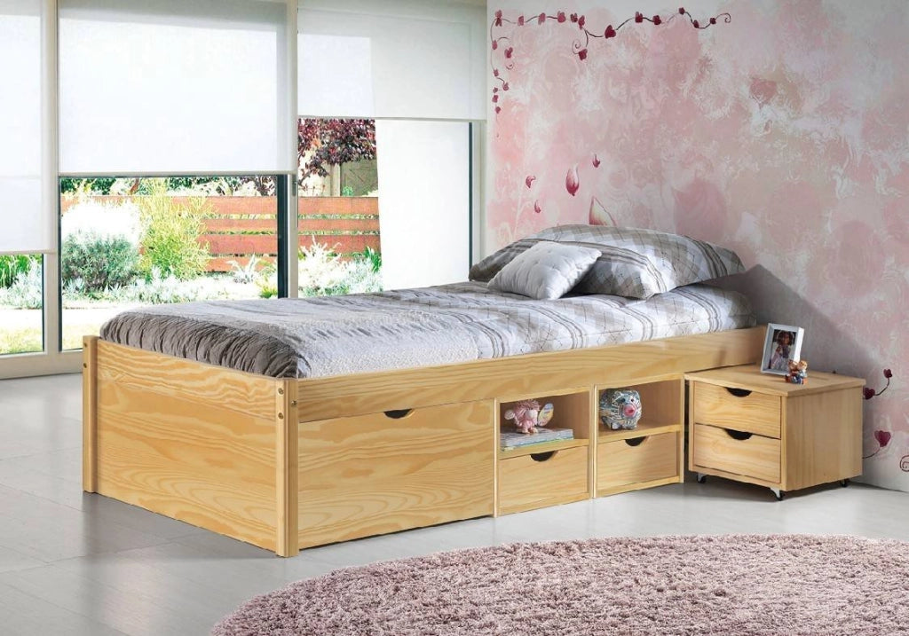 Letto Matrimoniale Cavallo, Letto Matrimoniale Contenitore, Marrone
