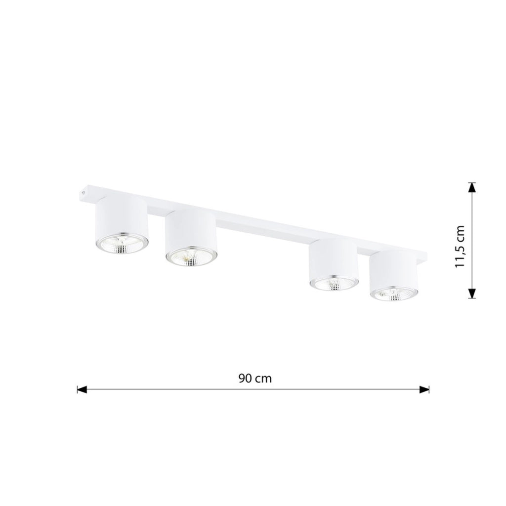 Lampada a sospensione Nano in acciaio bianco