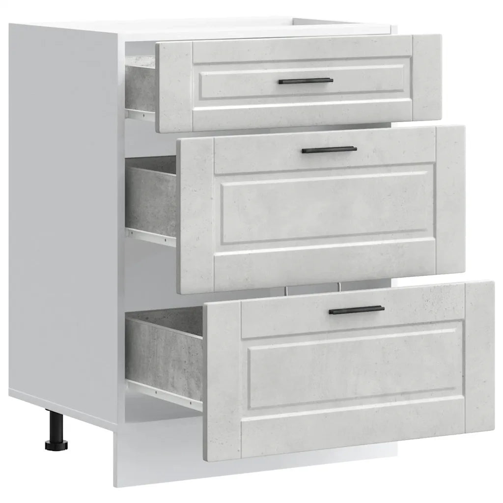 Base da Cucina Porto Grigio Cemento in Legno Multistrato 854263