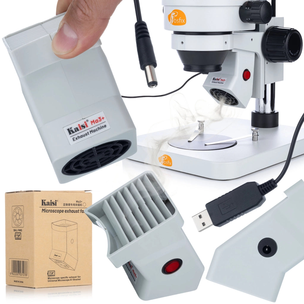 Assorbitore di Fumi per Microscopio Stereoscopico Ma3+ Mini – Potenza 12V, USB | Compatibile con Rosfix Planets Pro