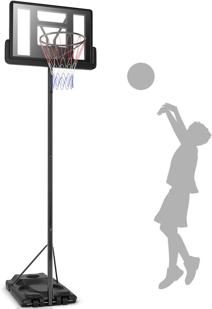 Canestro da Basket con Altezza Regolabile, Stand di Basket Portatile per Scuola e Stadio, Supporto Anello da Basket per Interno ed Esterno