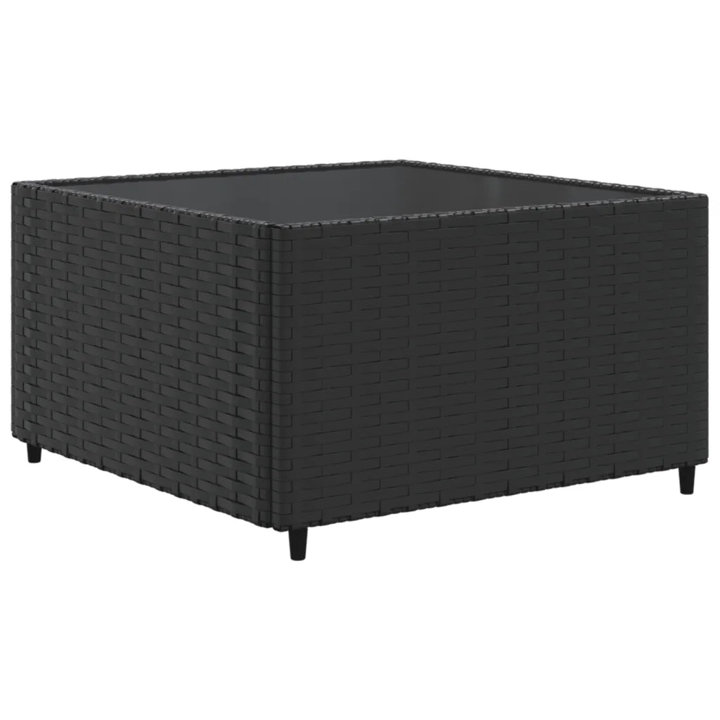 Set Divani da Giardino 10pz con Cuscini in Polyrattan Nero 3308304