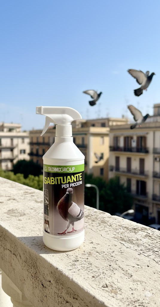 DISABITUANTE specifico per piccioni volatili Uccelli Repellente Spray deterrente per volatili 750 ml