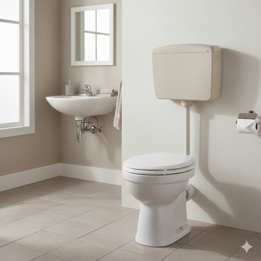 Cassetta di scarico esterna champagne con tasto start stop capacità regolabile senza rubinetto CR