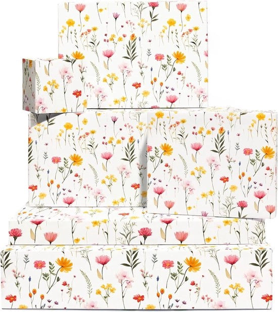 Papier per pacchi 6 fogli carta per fiori disegno di fiori per bambine ragazze per compleanno matrimonio battesimo Pasqua decorazione