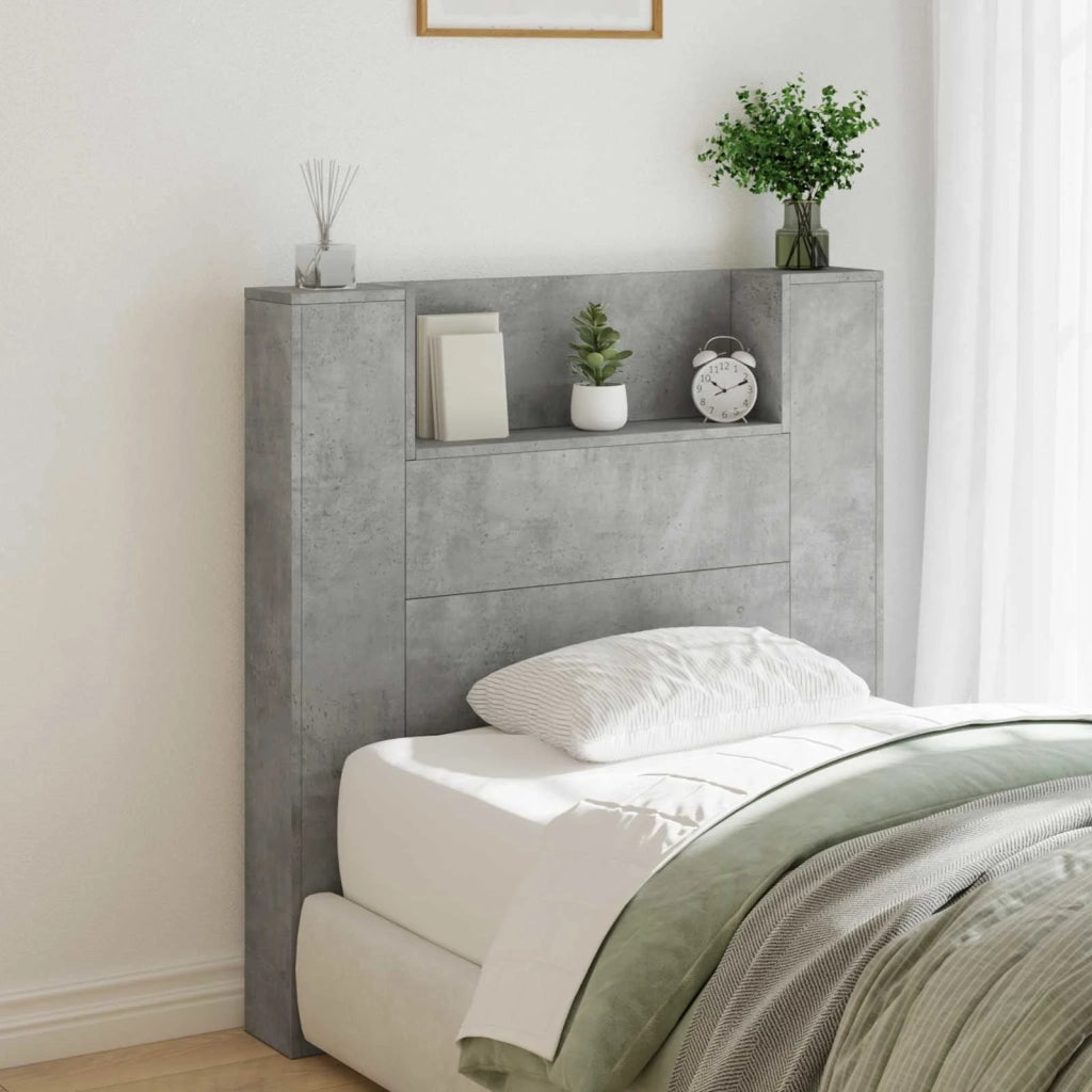 Testiera Letto Grigio Cemento Legno ingegnerizzato