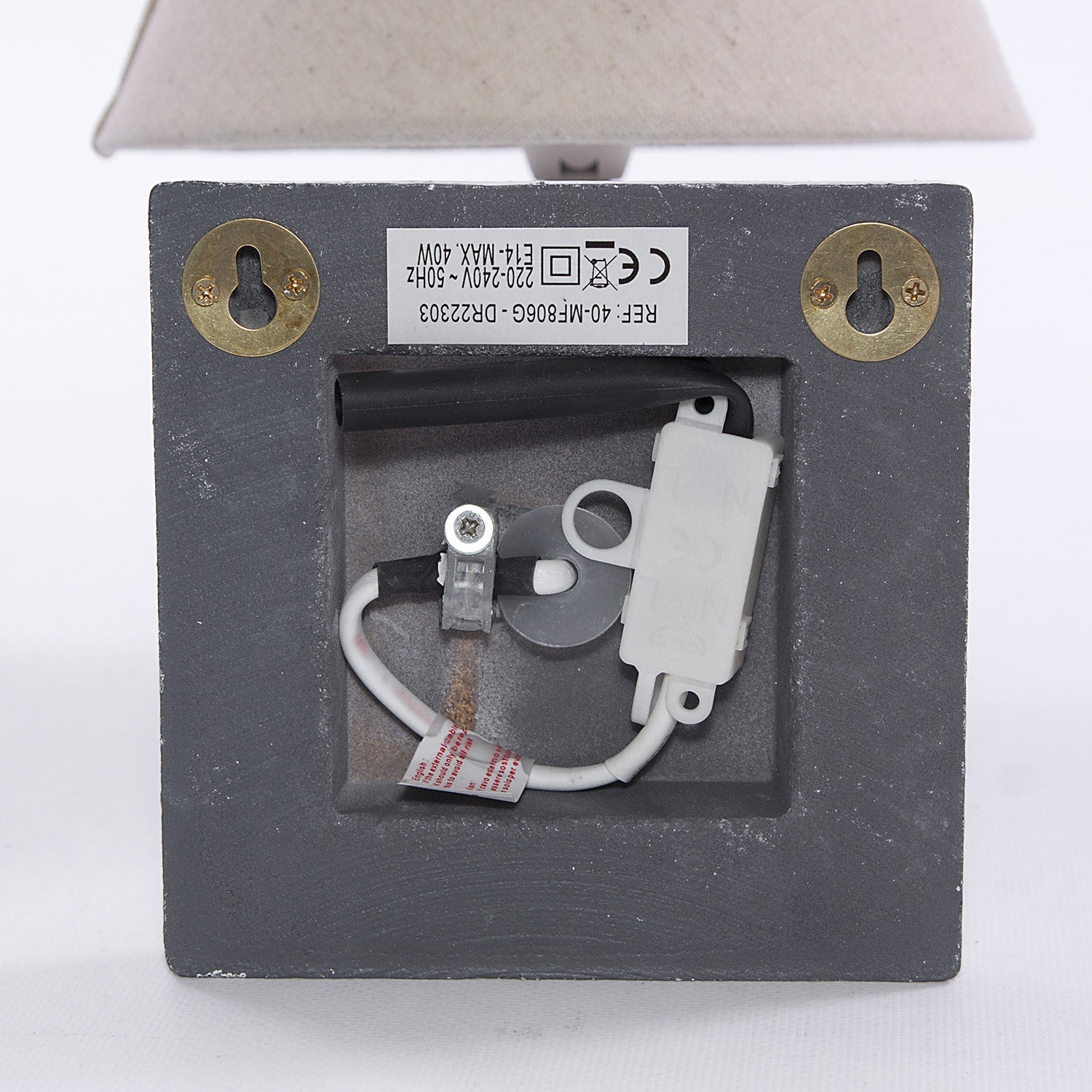 Applique da Parete 13x23xH19 cm in MDF Design Shabby Grigia